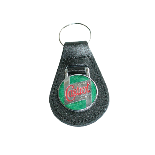 Castrol Classic Schlüsselanhänger Leder mit Castrol Classic Emblem